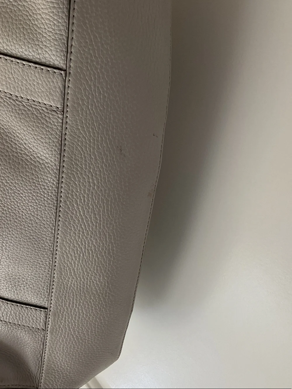 kate spade Light Gray Pebbled Leather Tote